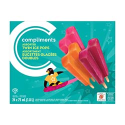 Compliments Assorted Twin Ice Pops