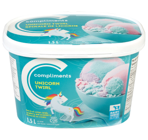 Compliments Unicorn Twirl Ice Cream