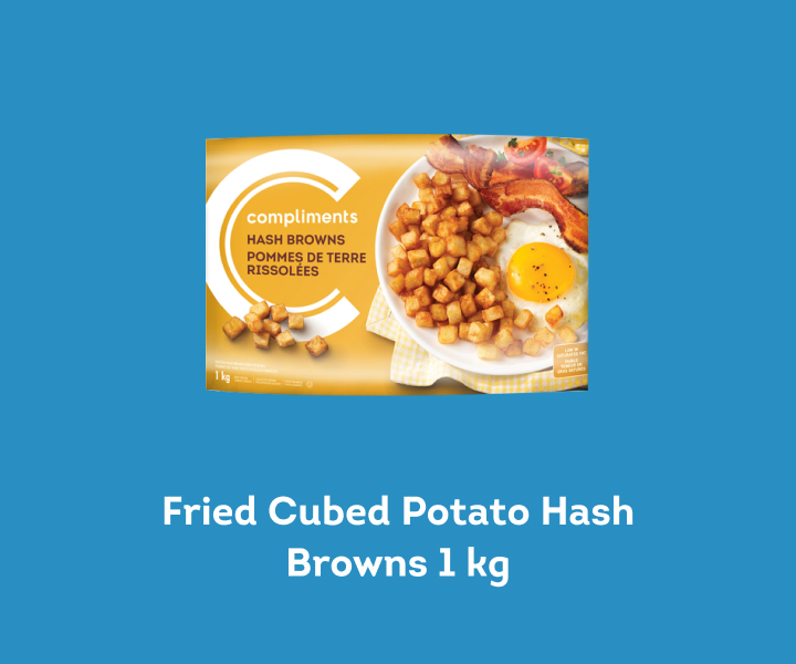 Fried Cubed Potato Hash Browns 1kg
