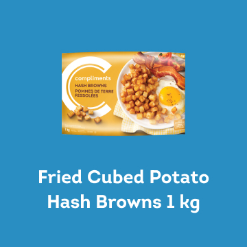 Fried Cubed Potato Hash Browns 1kg