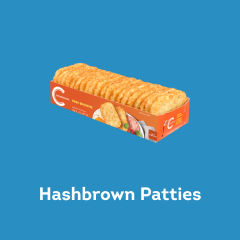 Package of Compliments hashbrown patties