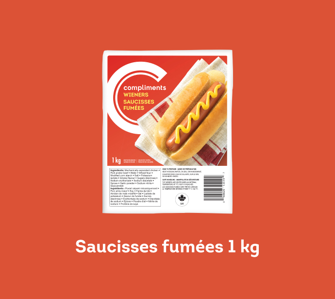 Saucisses fumées 1 kg