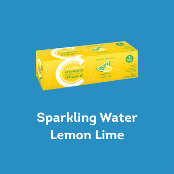 12 pack of Sparkling lemon lime water